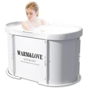 Foldable Transportable Bathtub for Adults and Children – Versatile Soaking Tub for Scorching or Ice Baths, Very best for Dwelling Showers and Saunas, Excellent Christmas Reward