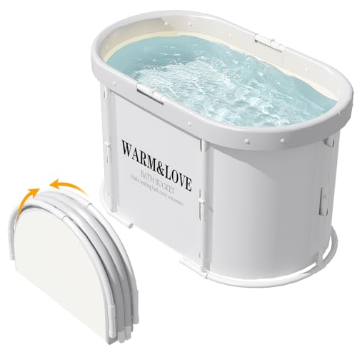 Foldable Transportable Bathtub for Adults and Children - Versatile Soaking Tub for Scorching or Ice Baths, Very best for Dwelling Showers and Saunas, Excellent Christmas Reward